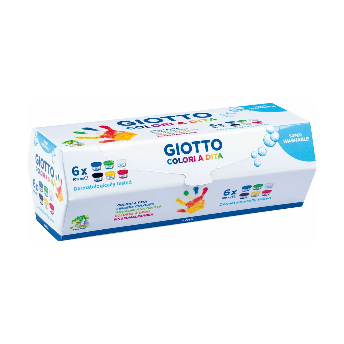 Farby do malowania palcami GIOTTO Be-Be 6 x 100 ml