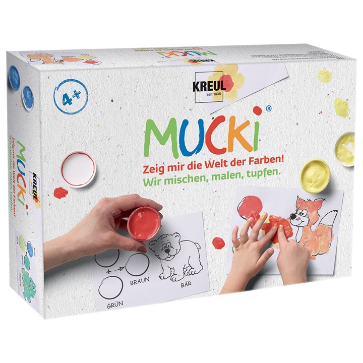 Farby do malowania palcami MUCKI / 5x50ml | Artmie