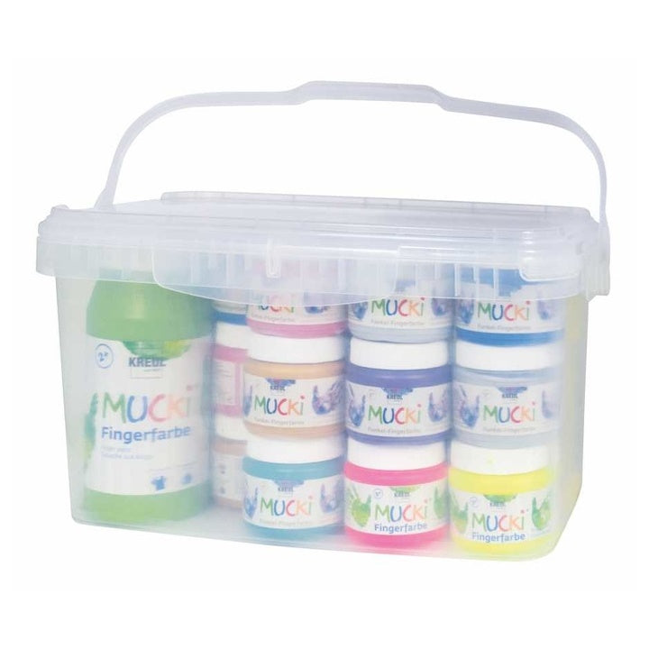 Farby do malowania palcami MUCKI /   Big Box 20 szt. | Artmie