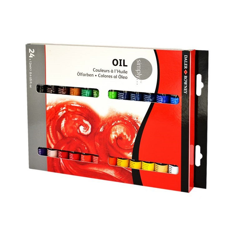 Farby olejne SIMPLY od Daler-Rowney 24 szt x 12 ml | Artmie