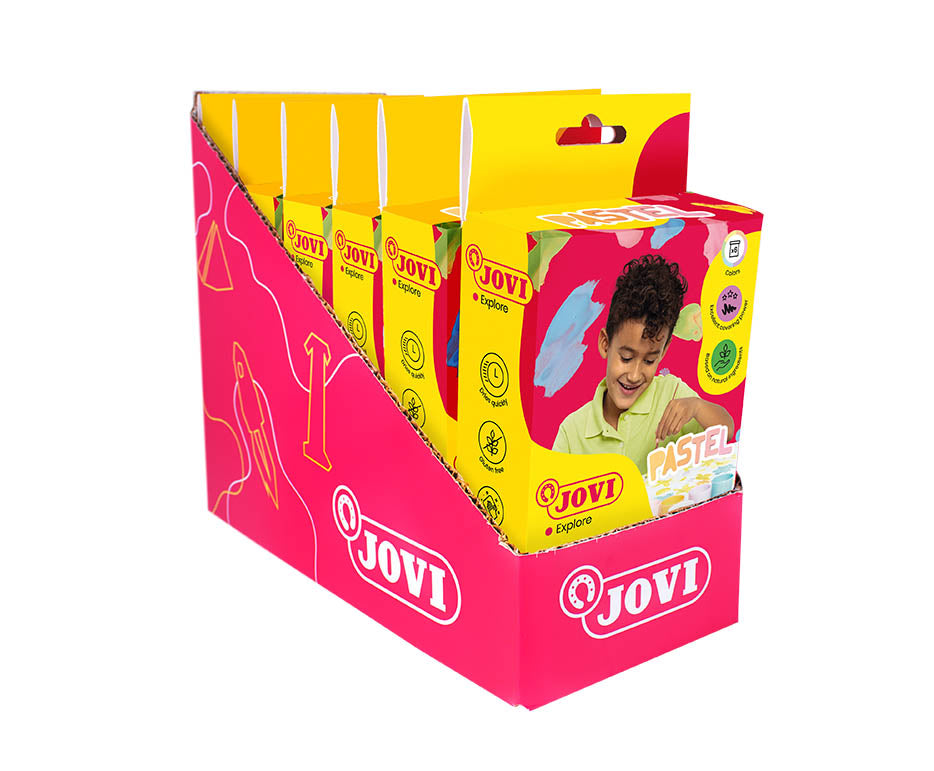 Farby plakatowe JOVI Premium pastelowe 6 x 35 ml z pędzelkiem