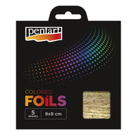 Kolorowa folia Pentart 5 arkuszy - 9 x 9 cm | różne odcienie | Artmie
