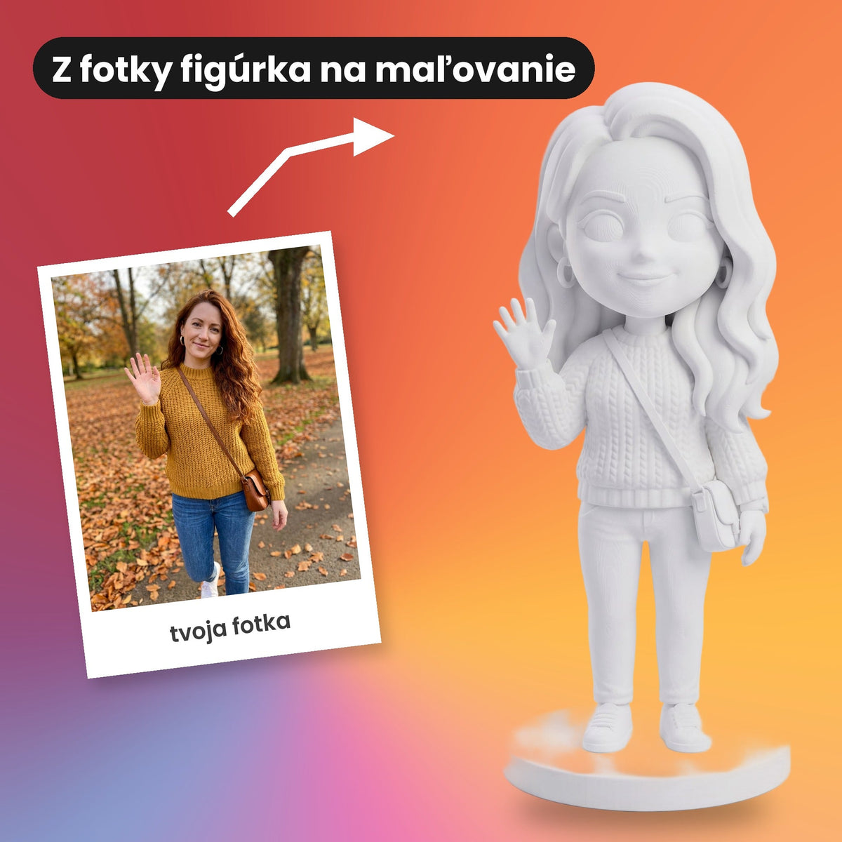 Figurka chibi ze zdjęcia do malowania