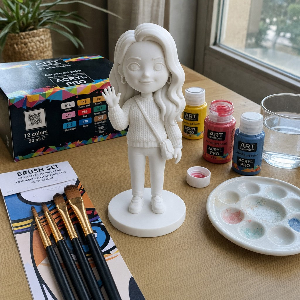 Figurka chibi ze zdjęcia do malowania