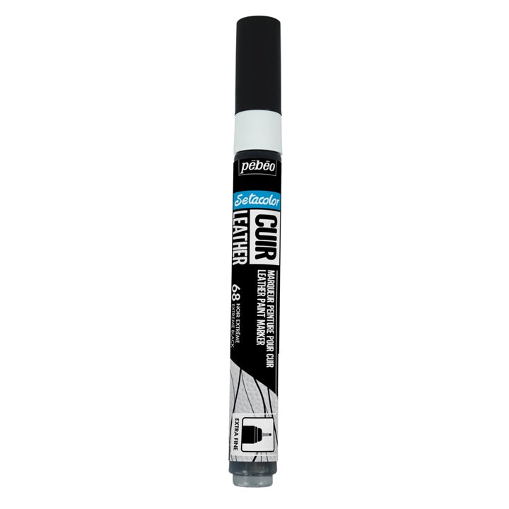 Marker do skóry Pebeo Setacolor extra fine – ekstremalna czerń