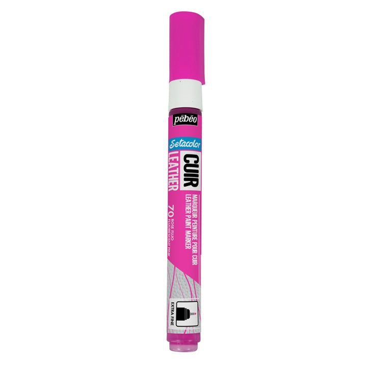 Marker do skóry Pebeo Setacolor extra fine – różowy fluorescencyjny