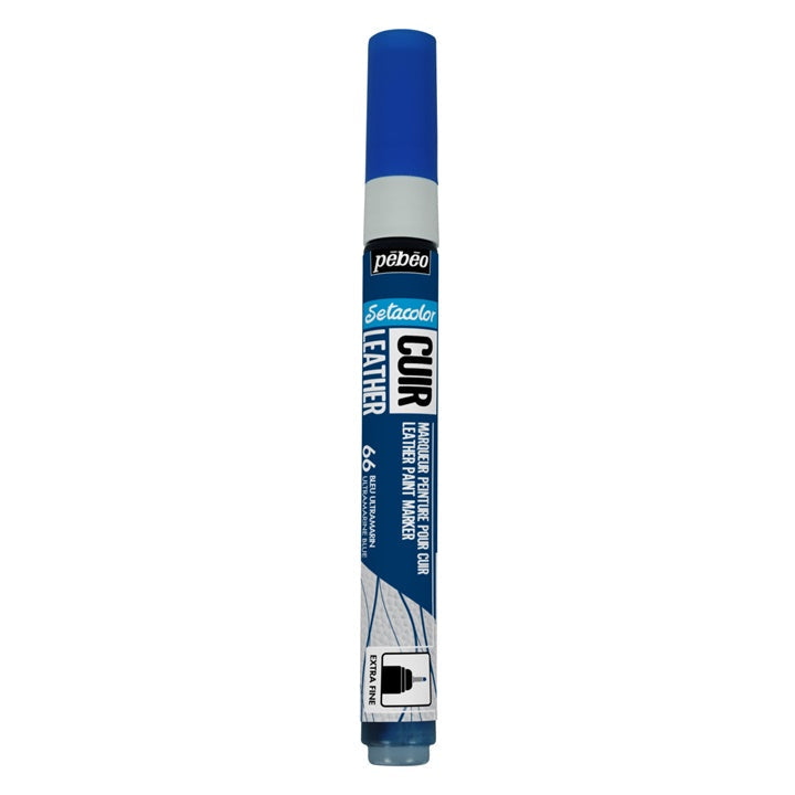 Marker do skóry Pebeo Setacolor extra fine – niebieski ultramarynowy