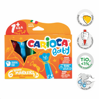 Flamastry Carioca Baby z okrągłą końcówką, mix kolorów