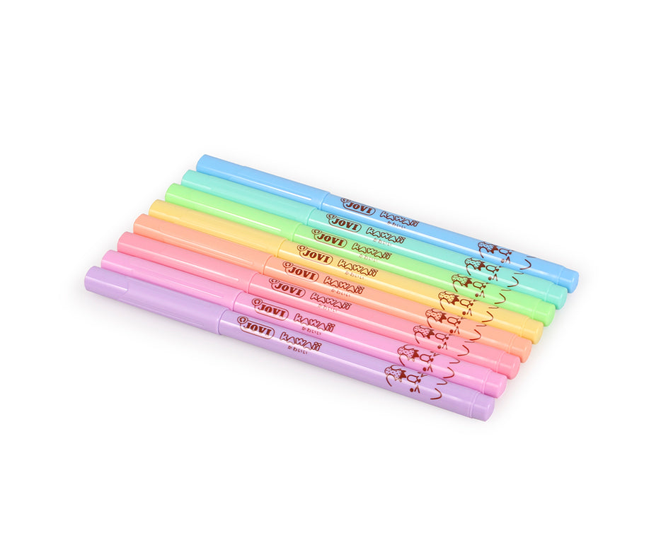 Flamastry dla dzieci JOVI Kawaii / zestaw 8 szt. - 3 mm