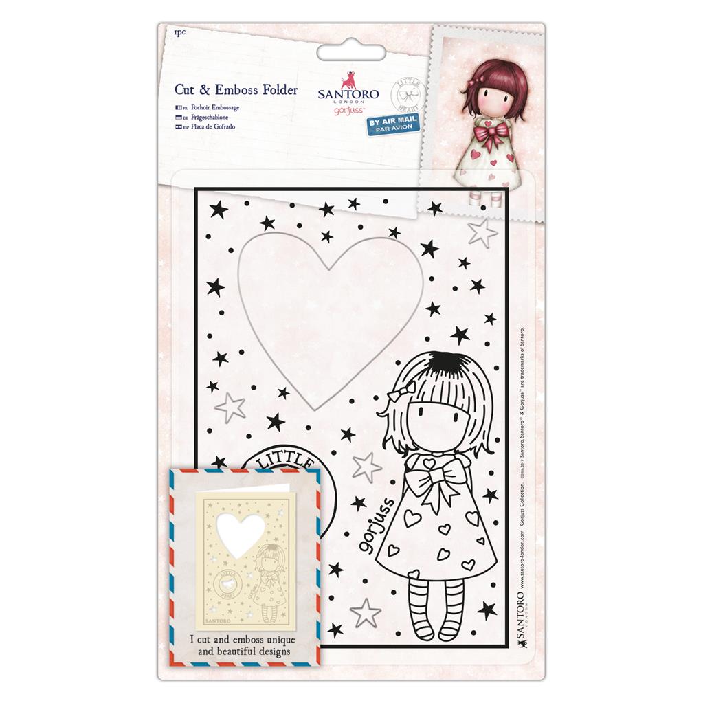 Folder do embossingu DOCRAFTS Santoro Gorjuss serce 15 x 21 cm