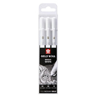 Długopisy żelowe Sakura Gelly Roll bright white - 3 szt. – 05. 08. 10 mix