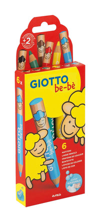 GIOTTO Be-Be grube kredki ołówkowe okrągłe - zestaw 6 kolorów