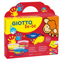 GIOTTO Be-Be zestaw farb do malowania palcami 3 x 150 ml z książeczką aktywności
