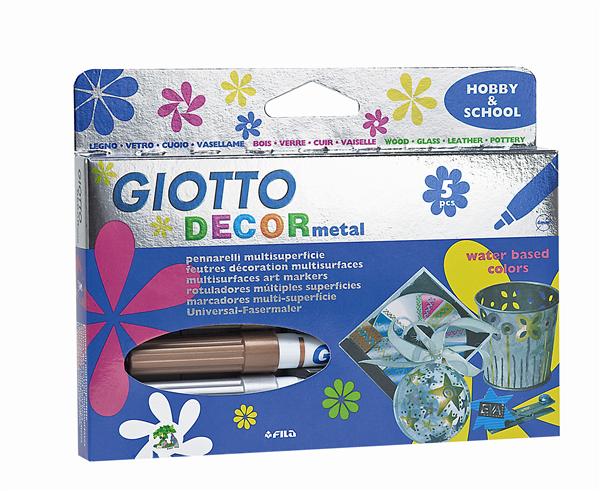 GIOTTO Decor metal -  flamastry akrylowe / 4mm 5szt | Artmie