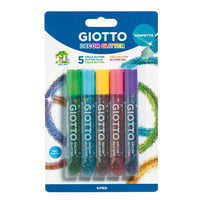 GIOTTO Glitter Glue klej brokatowy z konfetti 5 x 10 g