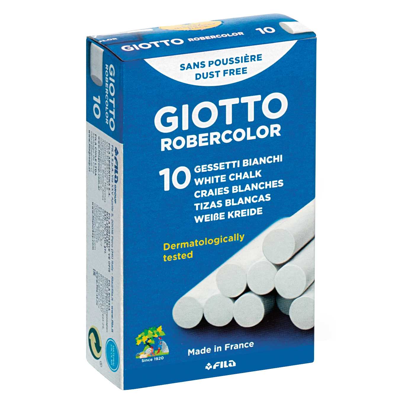 Biała kreda bezpyłowa GIOTTO Robercolor 10 szt.
