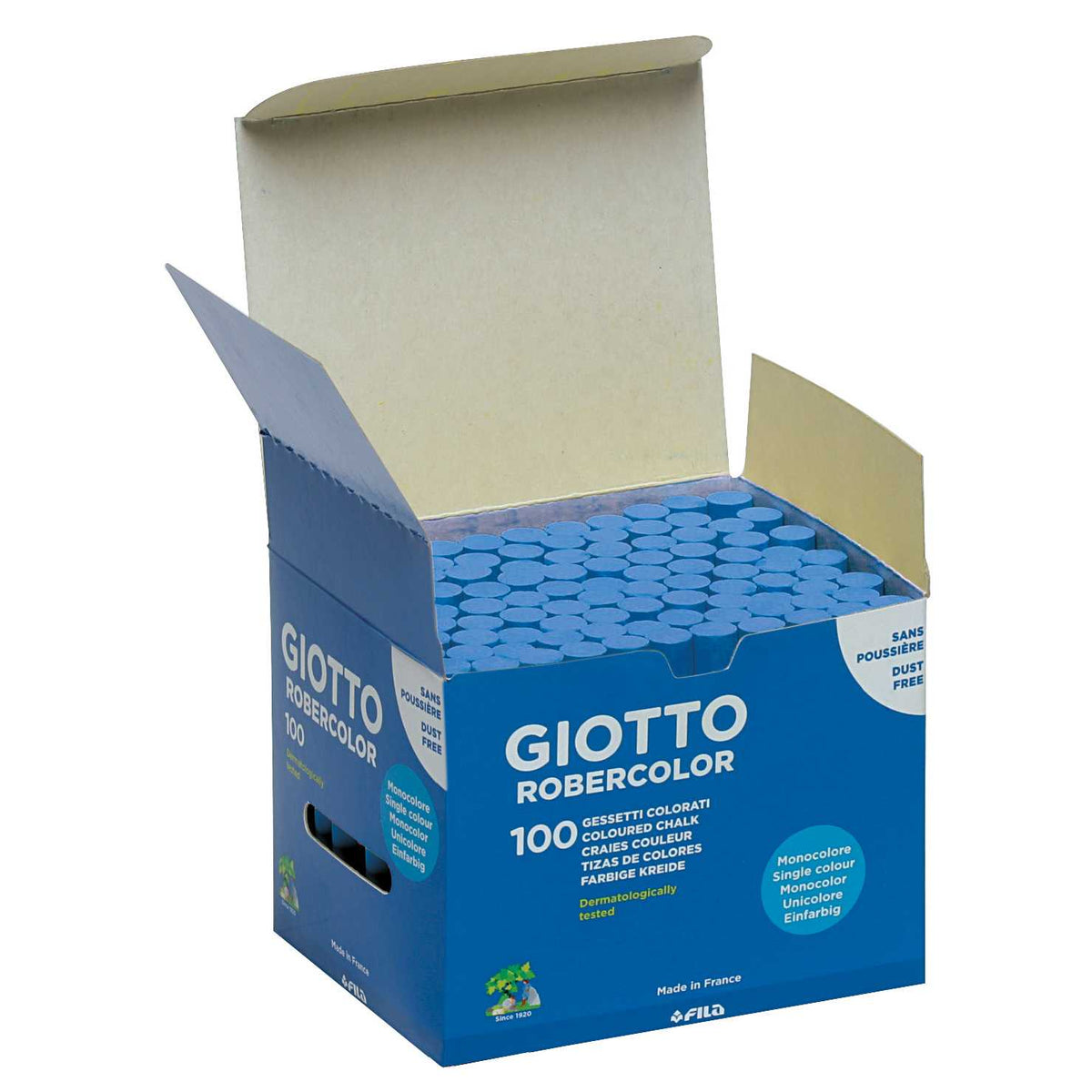 Kreda bezpyłowa GIOTTO Robercolor 100 szt. – niebieskie