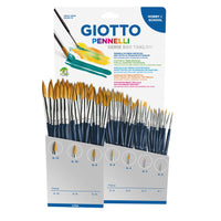 GIOTTO Taklon pędzle szkolne Seria 500 mix ekspozytor 84 szt.