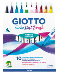 Pisaki pędzelkowe GIOTTO Turbo Soft Brush - 10 szt.