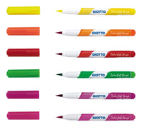 Pisaki pędzelkowe GIOTTO Turbo Soft Brush Fluo 6 szt.