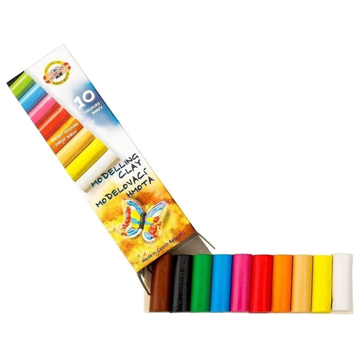 Glinka do modelowania KOH-I-NOOR - zestaw 10 kolorów, 200g | Artmie