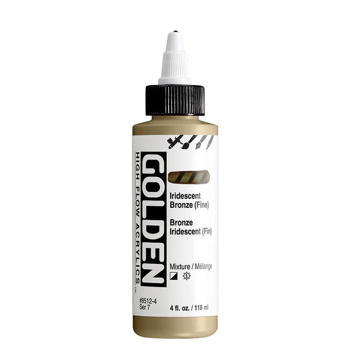 Farba akrylowa GOLDEN High Flow Iridescent 118 ml – 8511 jasne złoto drobne