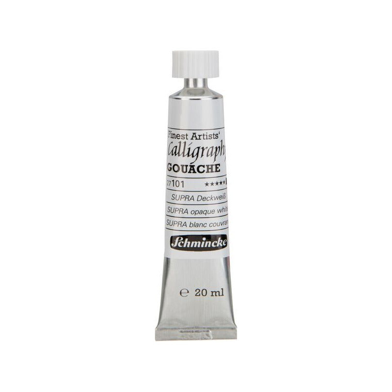 Gwasz do kaligrafii Schmincke Calligraphy Gouache 20 ml – 101 SUPRA biel kryjąca