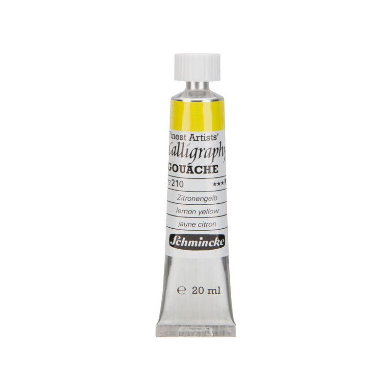 Gwasz do kaligrafii Schmincke Calligraphy Gouache 20 ml – 210 Żółcień cytrynowa