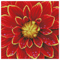 Haft diamentowy błyszczący obraz - Dhalia 30,5 x 30,5 cm | artmie.pl