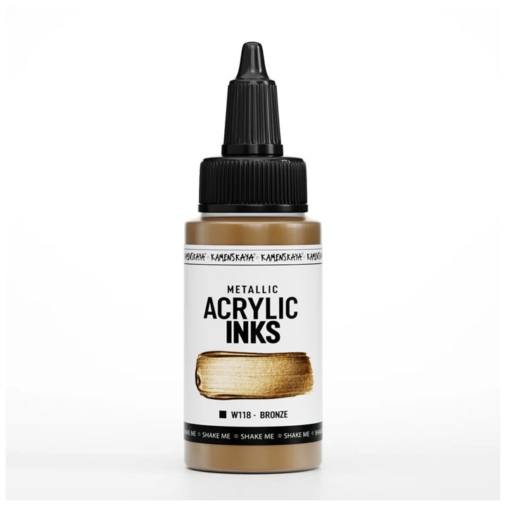 Skoncentrowany tusz akrylowy, metaliczny - 30 ml – W001 Perłowy