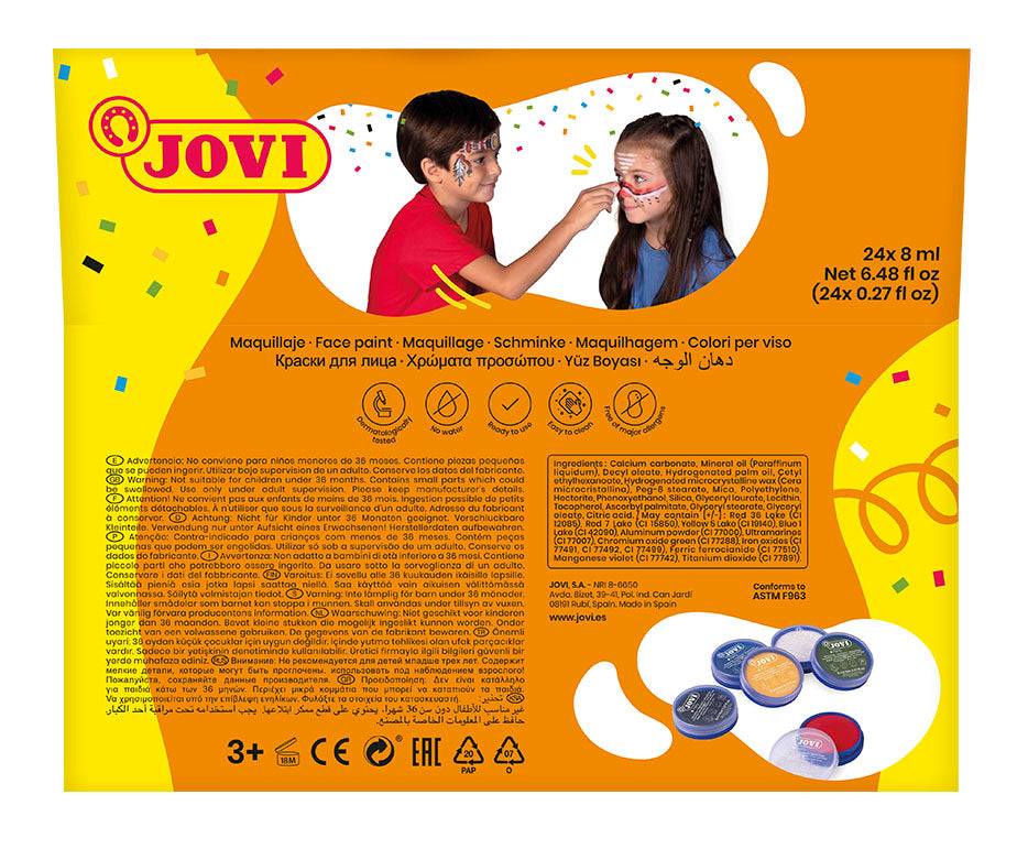 JOVI farby do twarzy w ekspozytorze 24 x 8 ml