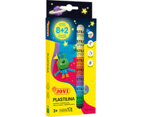 JOVI Glow naturalna plastelina 10 x 15 g – 8 kolorów + 2 świecące w ciemności