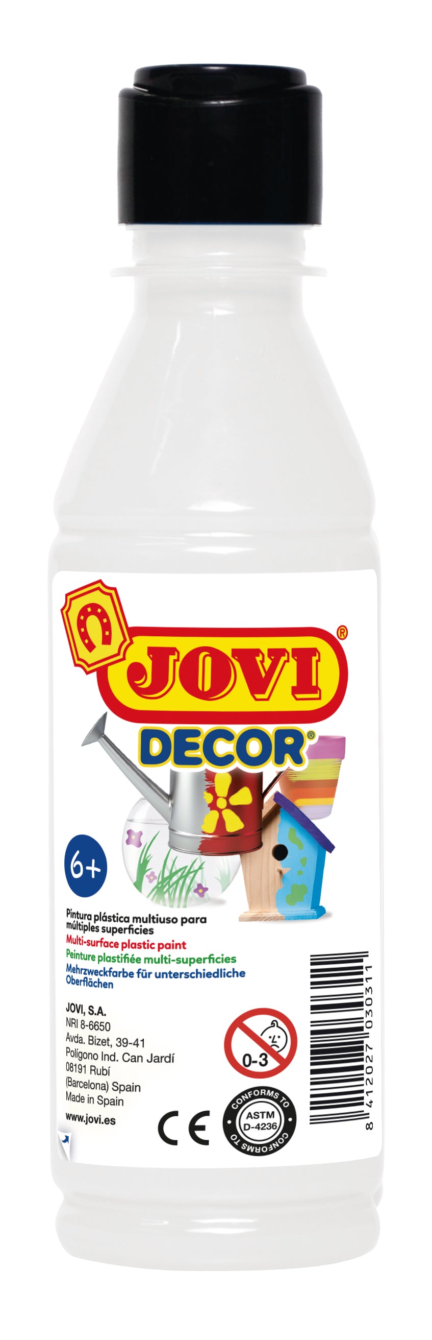 Farba akrylowa JOVI Jovidecor 250 ml – biały