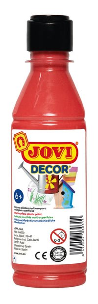 Farba akrylowa JOVI Jovidecor 250 ml – czerwony