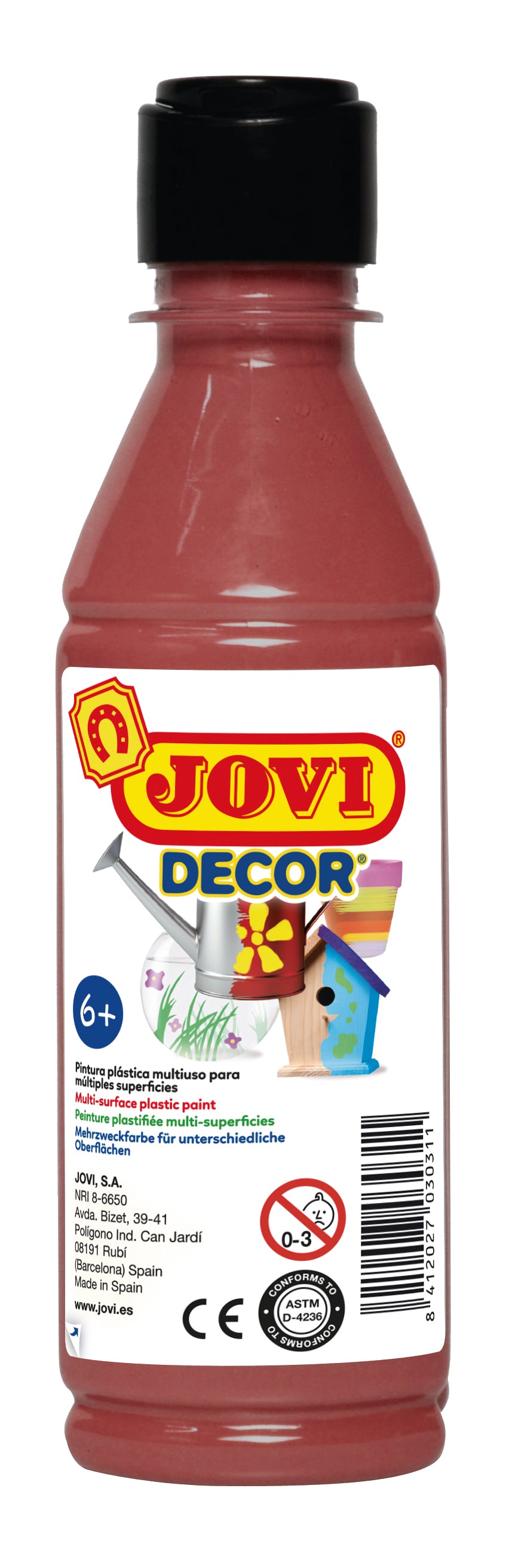 Farba akrylowa JOVI Jovidecor 250 ml – brązowy