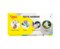 Pisaki do tkanin JOVI Jovidecor Textil z końcówką pędzelkową – 48 szt. / 12 kolorów