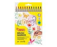 JOVI Lettering pisaki akwarelowe z pędzelkową końcówką 12 szt.