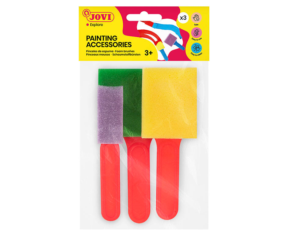 Pędzle gąbkowe JOVI duże 3 szt.