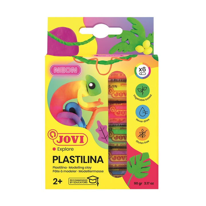 JOVI Plastelina neonowa 6 x 15 g | Artmie
