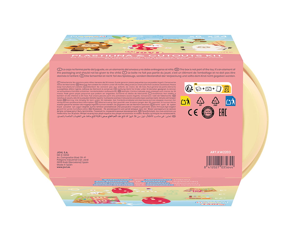 JOVI Play&Fun Kawaii naturalna plastelina w kuferku – zestaw z akcesoriami