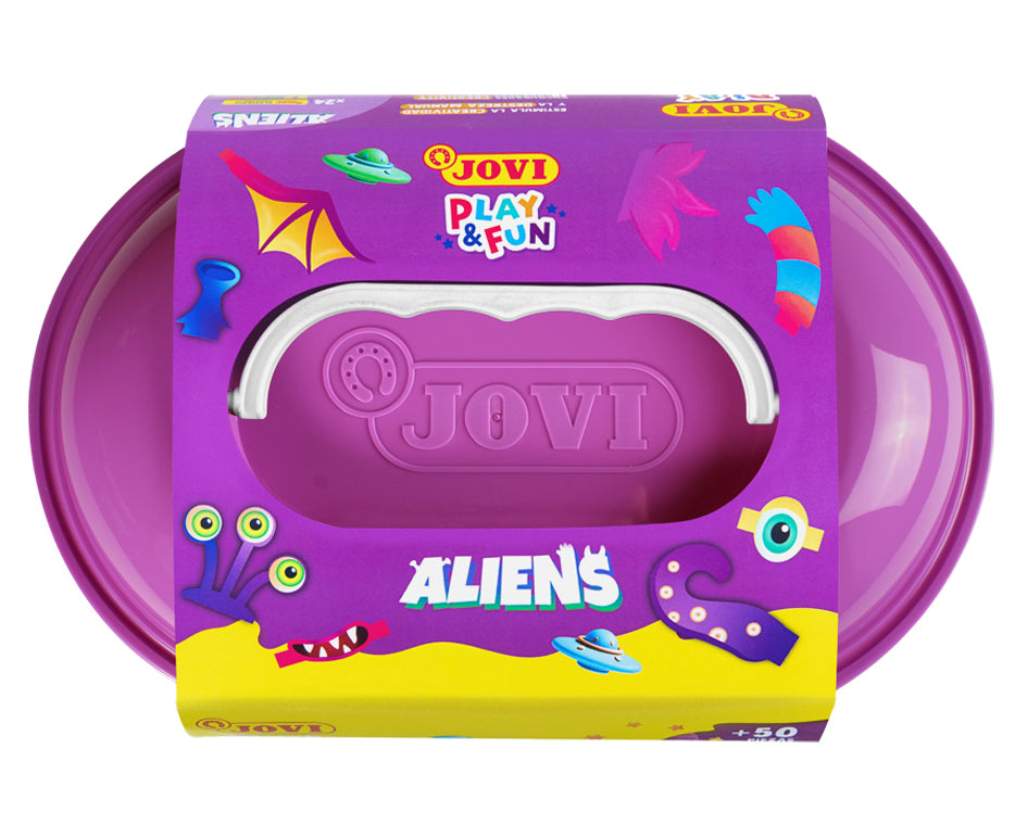 JOVI Play&Fun naturalna plastelina w kuferku Aliens - 50 szt.