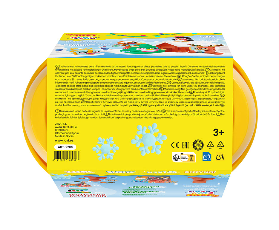 JOVI Play&Fun naturalna plastelina w walizce Christmas Adventure