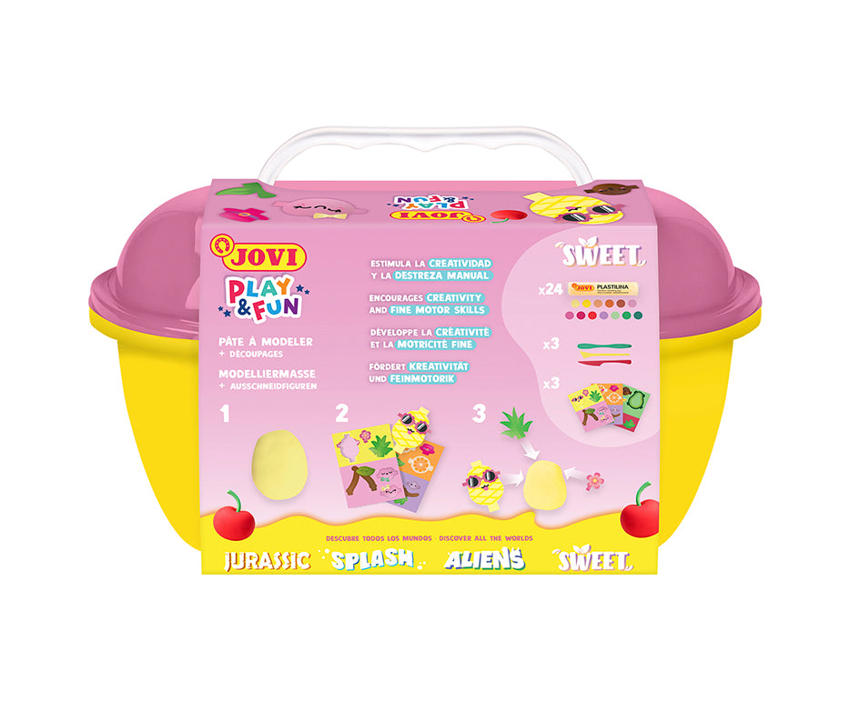 JOVI Play&Fun naturalna plastelina w walizce Sweet – 50 szt.