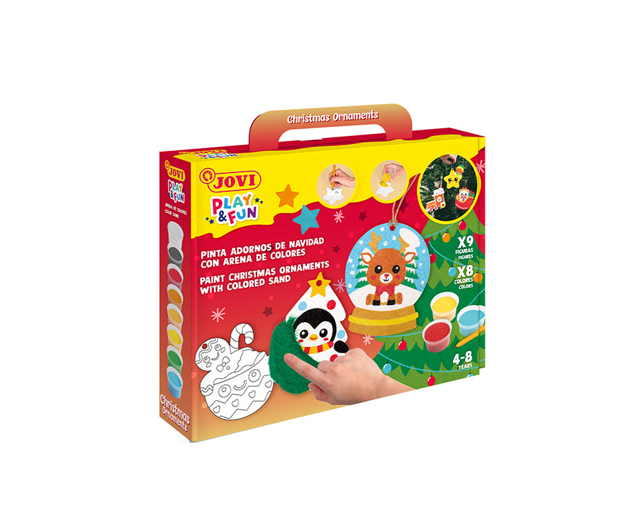 JOVI Play&Fun zestaw do malowania piaskiem Christmas Ornaments - 12 szt.
