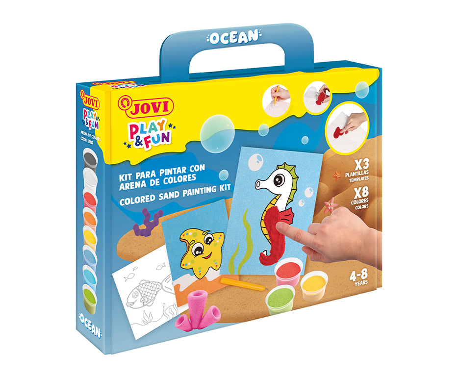JOVI Play&Fun zestaw do malowania piaskiem Ocean 12 el.