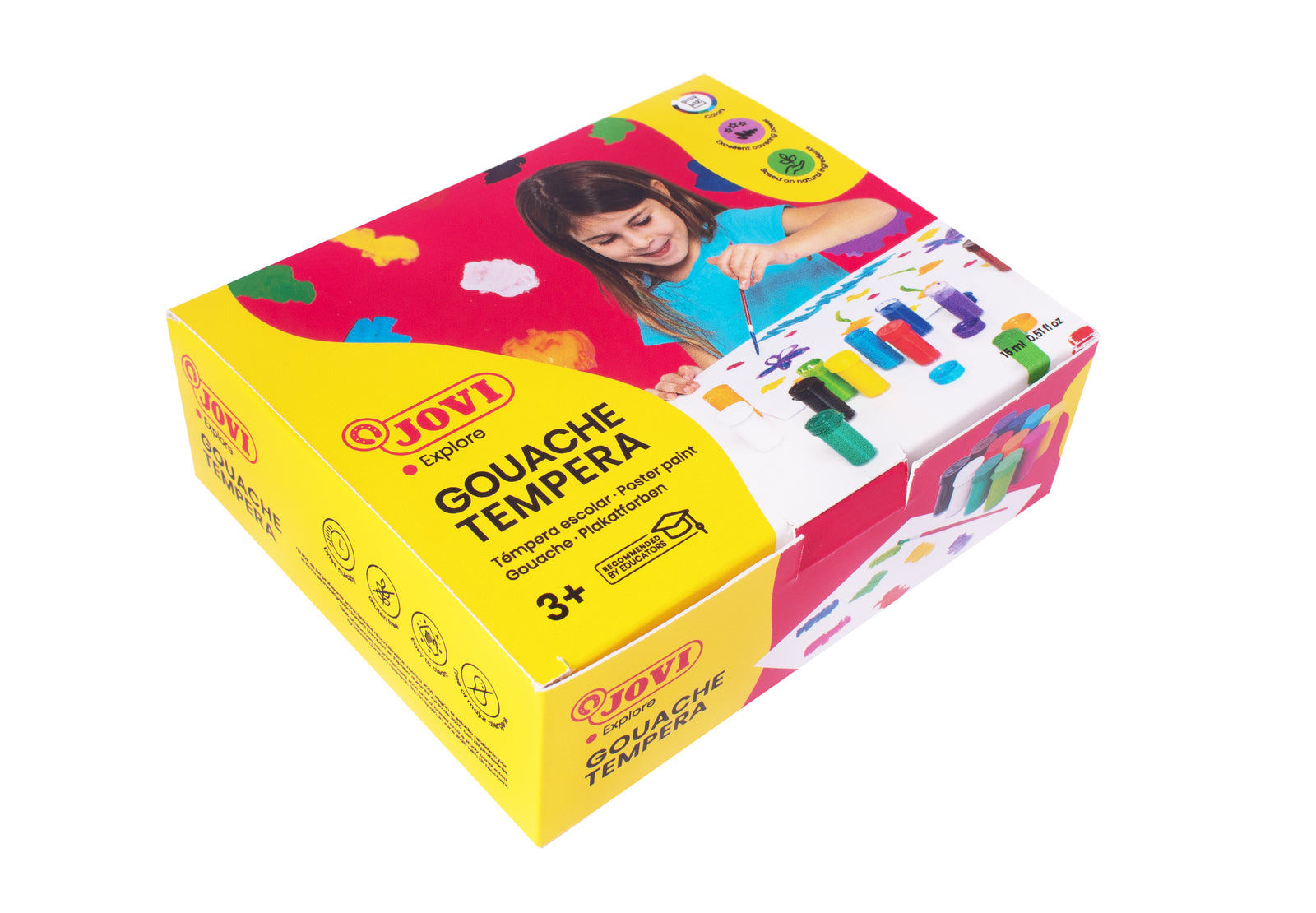 Farby plakatowe JOVI Premium 12 x 15 ml z pędzelkiem