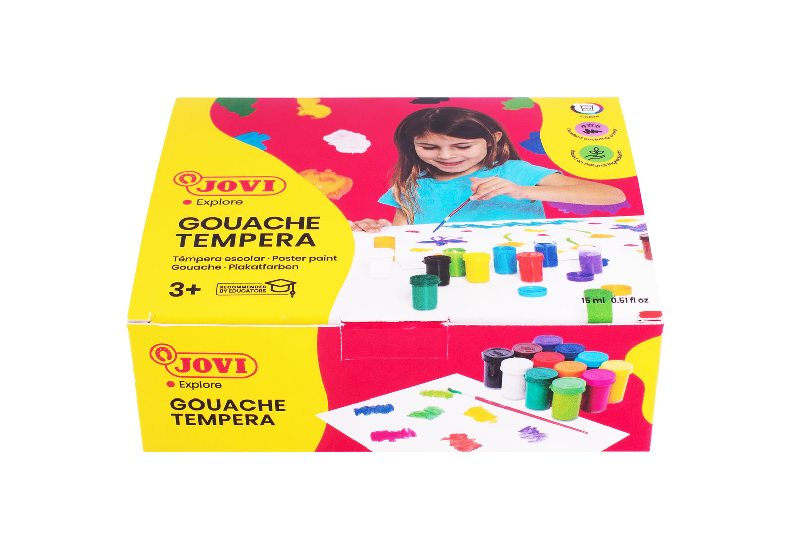 Farby plakatowe JOVI Premium 12 x 15 ml z pędzelkiem