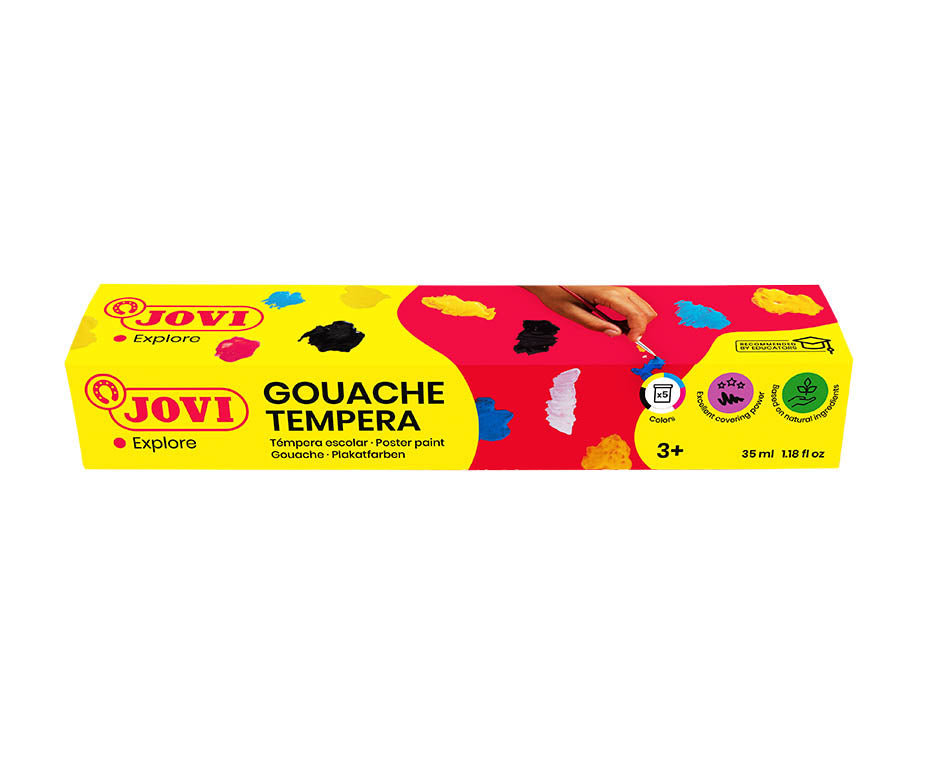 Jovi Premium farby plakatowe tempera 5 x 35 ml z pędzelkiem