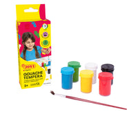 Farby plakatowe JOVI Premium 6 x 15 ml z pędzelkiem