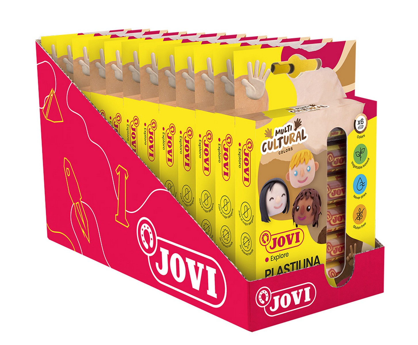 JOVI plastelina roślinna odcienie skóry 6 x 15 g